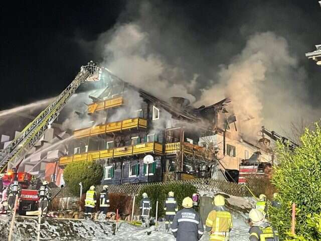 Großbrand in Gaschurn Hotel Sonnblick