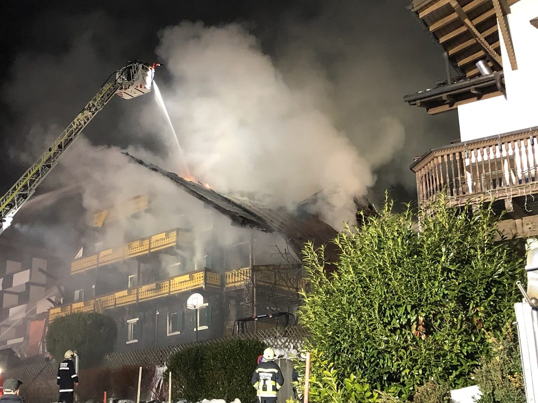 Großbrand in Gaschurn Hotel Sonnblick