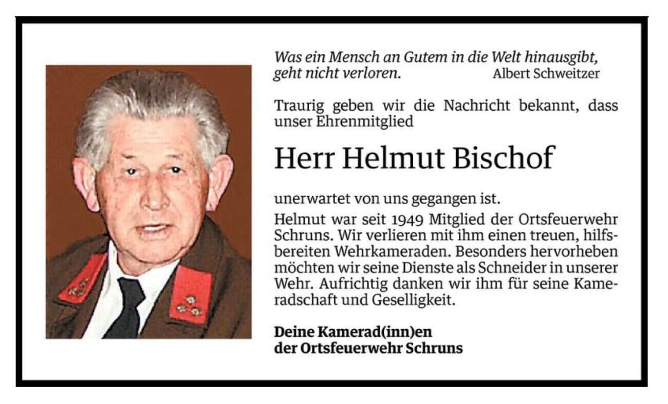 Helmut Bischof 1929 2016 1 2