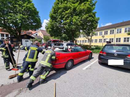 Feuerwehr Schruns - Auto verliert Kühlflüssigkeit