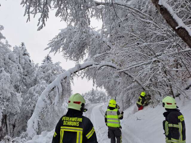 Feuerwehr Schruns mehrere Schneeeinsaetze 7